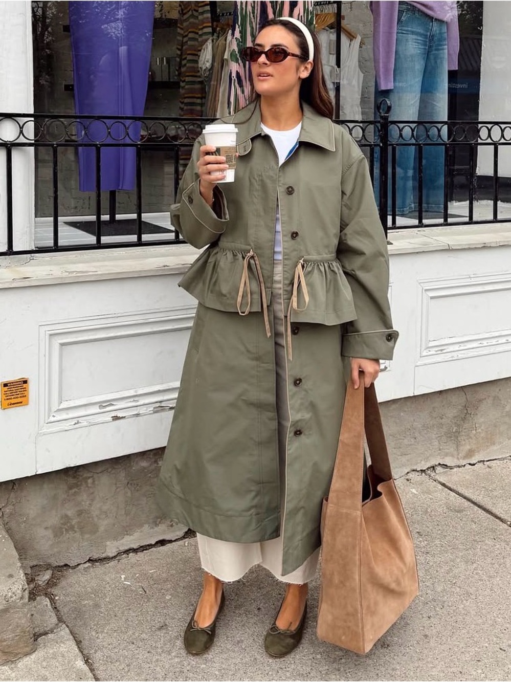 Damson Madder Myrtle Convertible Trench Coat | Sage | NWT | Size 10 US/14 UK